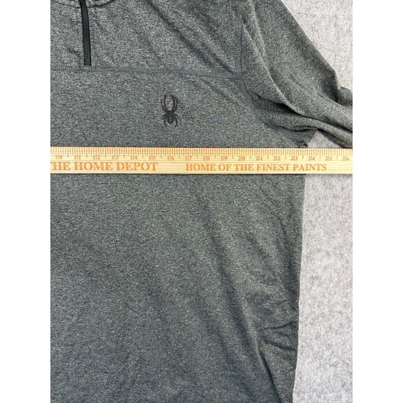 Spyder ProWB Active Shirt Men's L Gray 1/4 Zip Breathable Lightweight Stretch - Picture 7 of 10